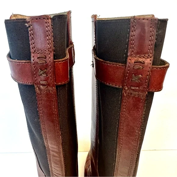 Frye Jayden vintage cognac leather tall brown riding boots, size 5 1/2 - Picture 6 of 9